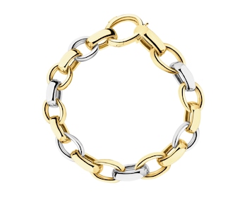 585 Yellow And White Gold Plated Bracelet