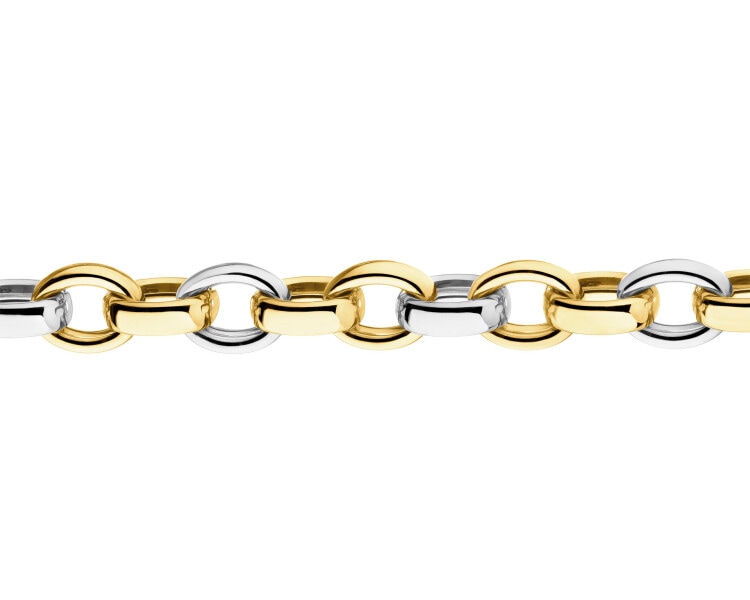 585 Yellow And White Gold Plated Bracelet