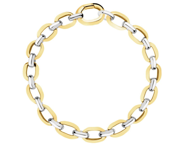 585 Yellow And White Gold Plated Bracelet