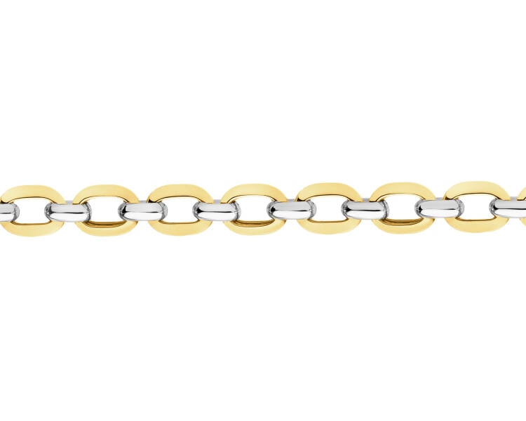 585 Yellow And White Gold Plated Bracelet