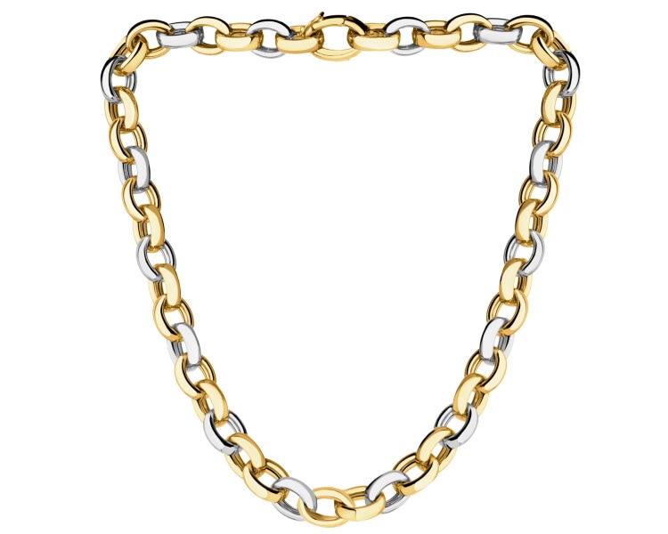 585 Yellow And White Gold Plated Necklace