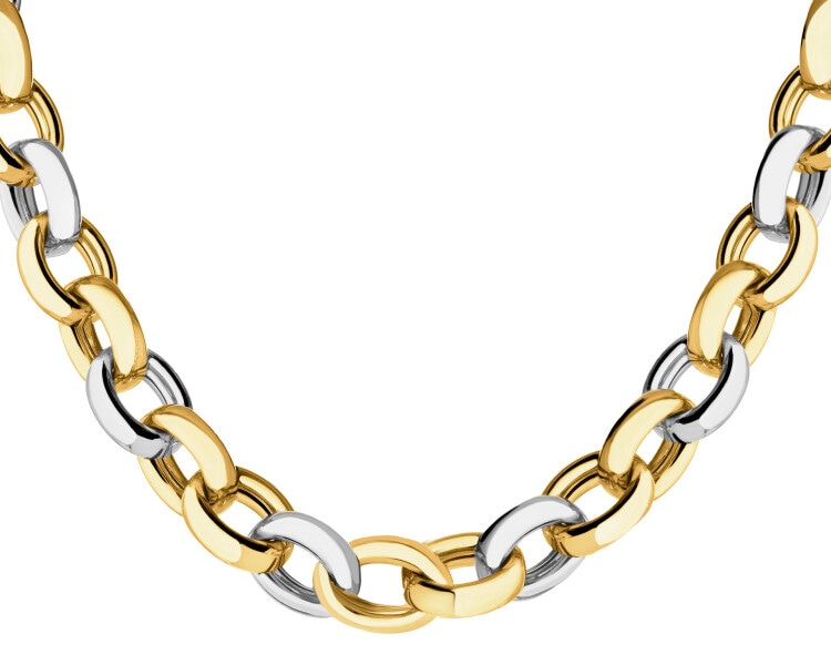 585 Yellow And White Gold Plated Necklace