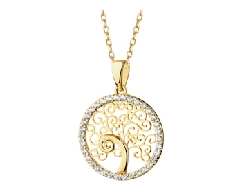 14 K Yellow Gold Pendant with Cubic Zirconia