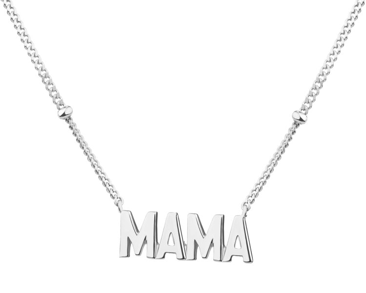 Rhodium Plated Silver Necklace 