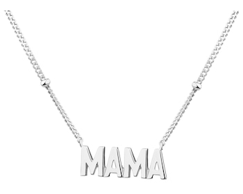 Rhodium Plated Silver Necklace 