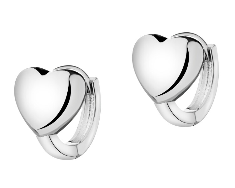 Rhodium Plated Silver Earrings 