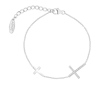 Rhodium Plated Silver Bracelet