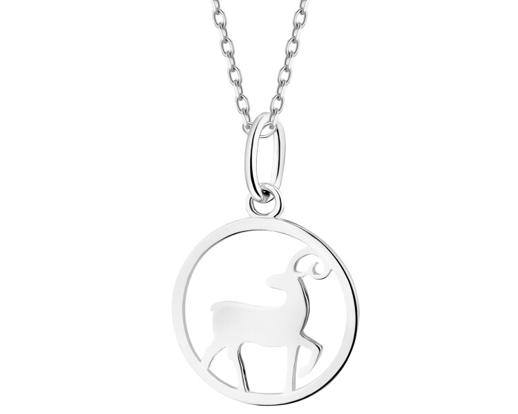 Rhodium Plated Silver Pendant 