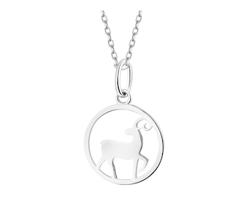 Rhodium Plated Silver Pendant 