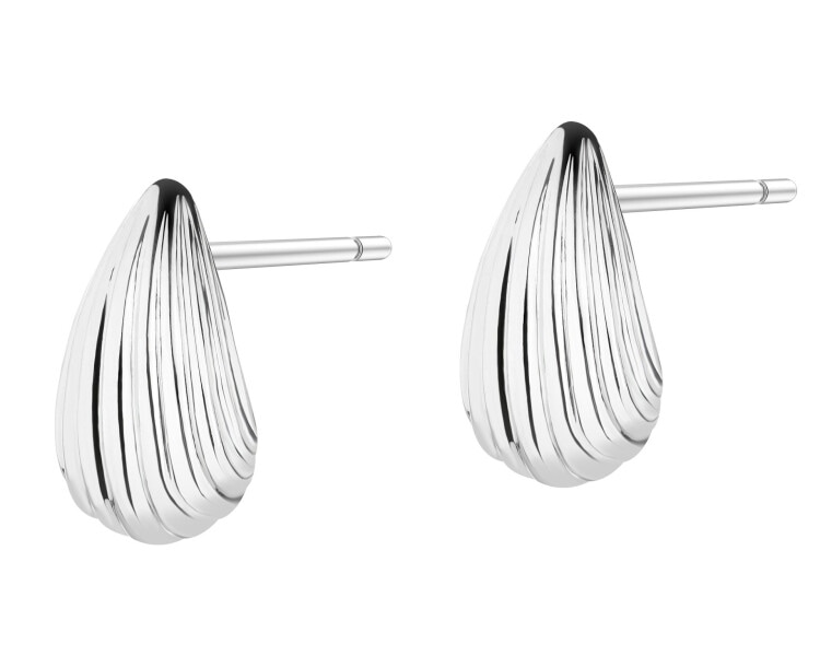 Rhodium Plated Silver Earrings 