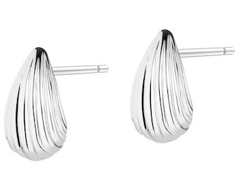 Rhodium Plated Silver Earrings 