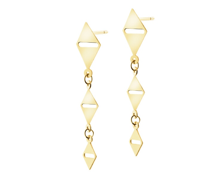 9 K Yellow Gold Dangling Earring