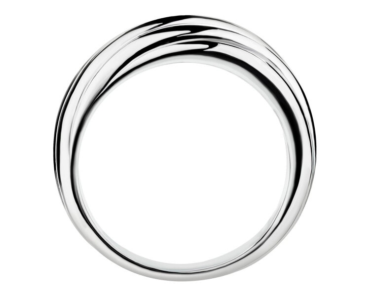 Rhodium Plated Silver Band Ring