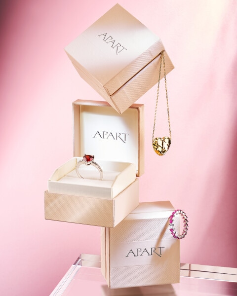 Rhodium Plated Silver Eternity with Synthetic Corundum