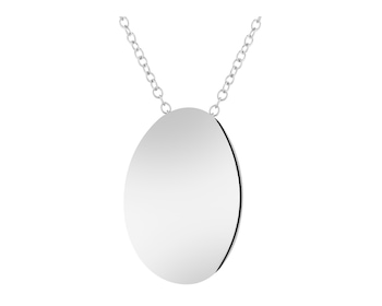 Rhodium Plated Silver Necklace