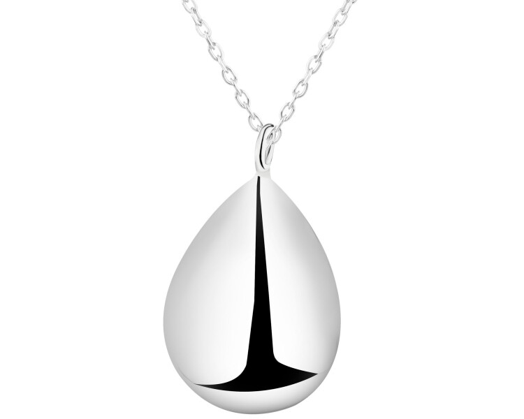 Rhodium Plated Silver Necklace