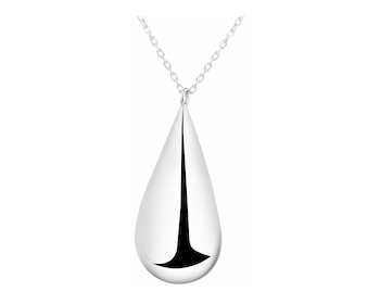 Rhodium Plated Silver Necklace