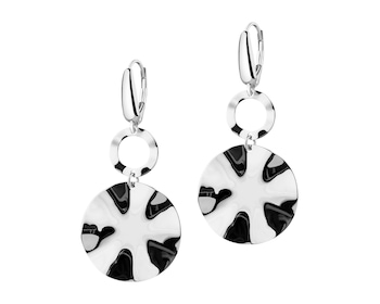 Rhodium Plated Silver Dangling Earring