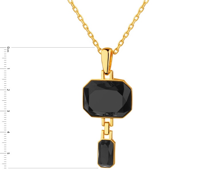 Pozlacený náhrdelník z mosazi s acháty