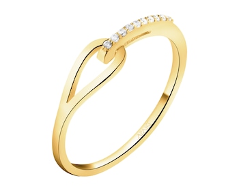 14 K Yellow Gold Ring with Cubic Zirconia