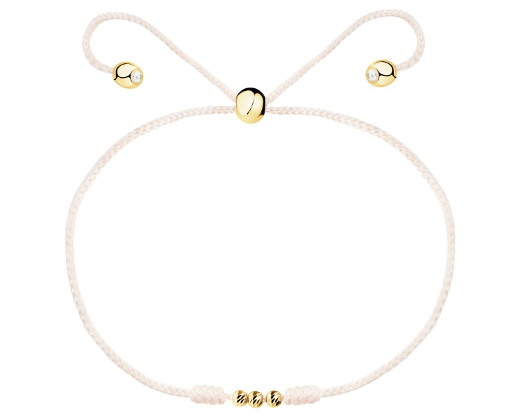 14 K Yellow Gold Bracelet with Cubic Zirconia