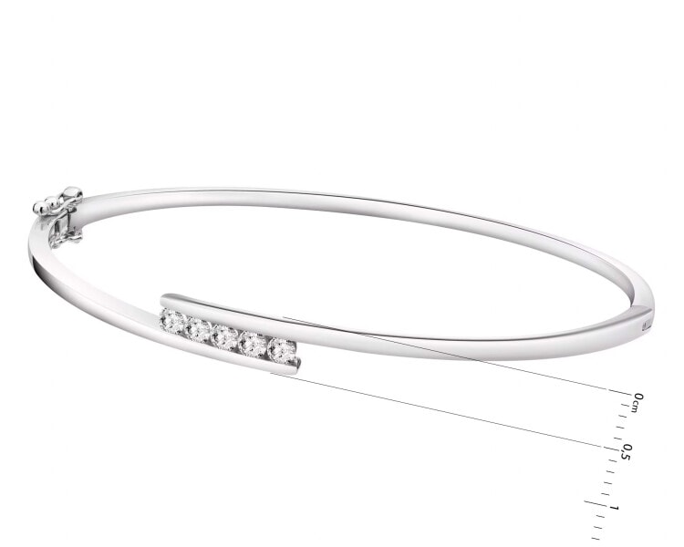 White gold bracelet with brilliants - 0,41 ct - fineness 14 K