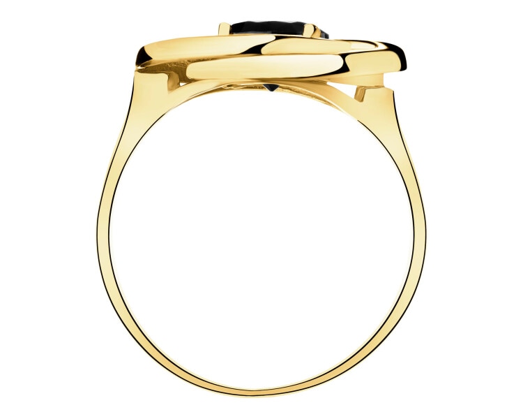 14 K Yellow Gold Ring with Cubic Zirconia