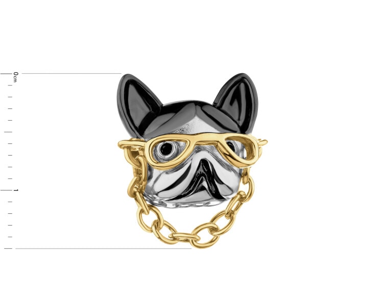 Zawieszka srebrna beads z cyrkoniami