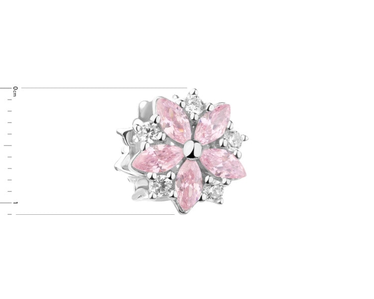 Rhodium Plated Silver Pendant with Cubic Zirconia