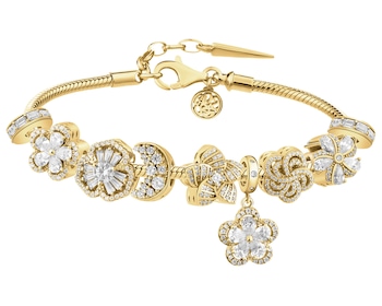 Gold-Plated Silver Set with Cubic Zirconia