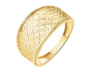 8 K Yellow Gold Band Ring 