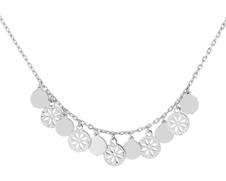 Rhodium Plated Silver Necklace 