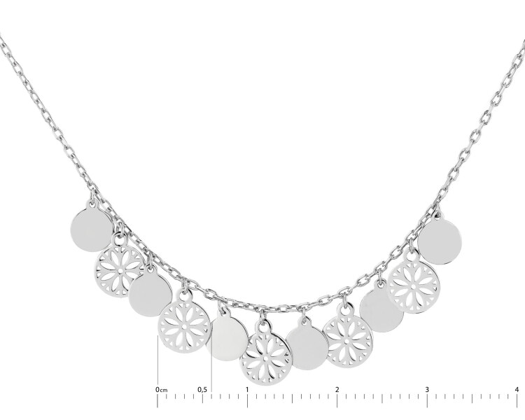 Rhodium Plated Silver Necklace 