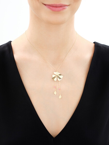 Gold-Plated Silver Necklace with Cubic Zirconia