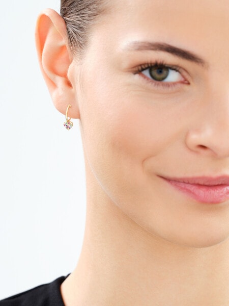 9 K Yellow Gold Earrings with Cubic Zirconia