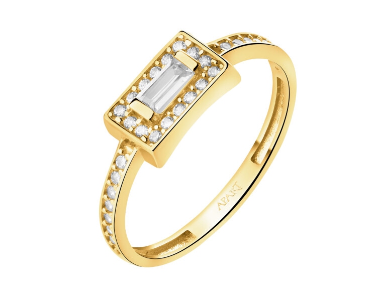 14 K Yellow Gold Ring with Cubic Zirconia