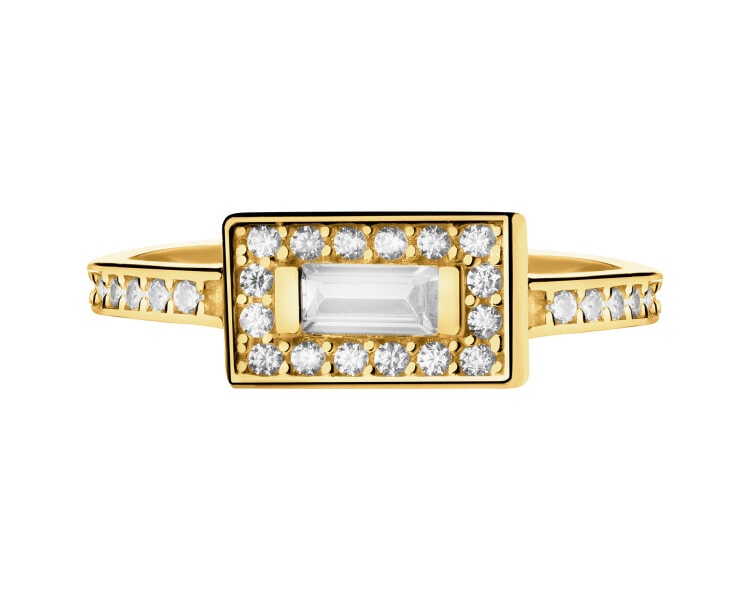 14 K Yellow Gold Ring with Cubic Zirconia