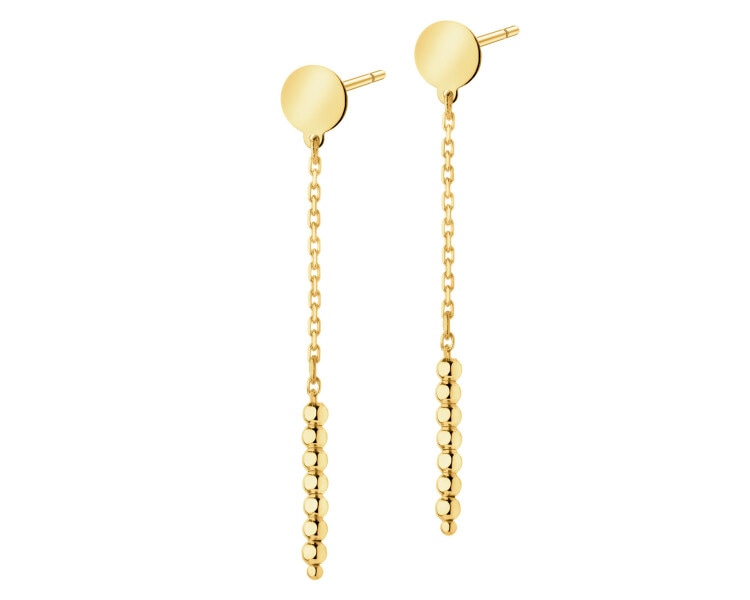 9 K Yellow Gold Dangling Earring 