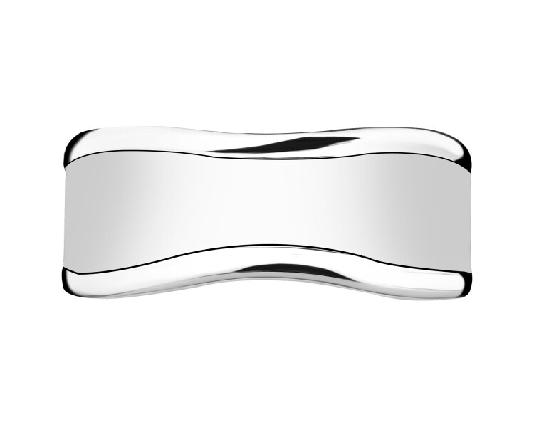 Rhodium Plated Silver Band Ring 