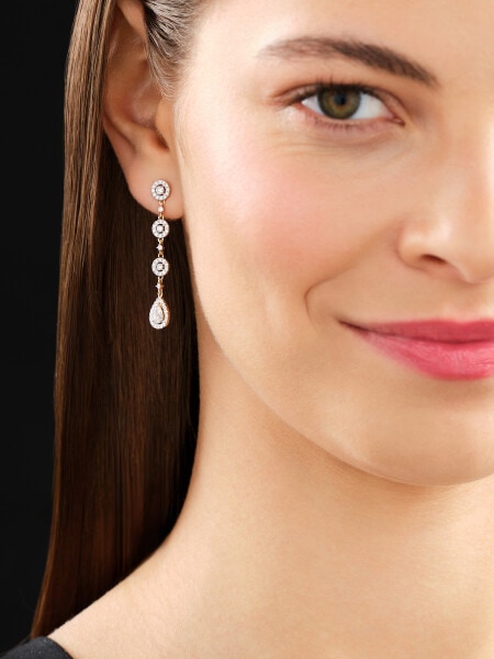 Zlaté náušnice s diamanty - 1,30 ct - ryzost 585