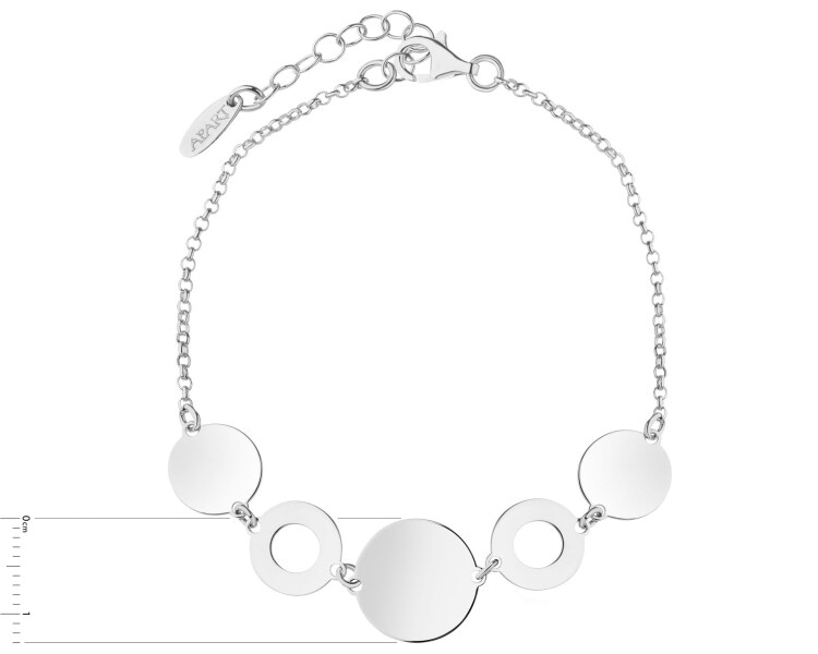 Rhodium Plated Silver Bracelet