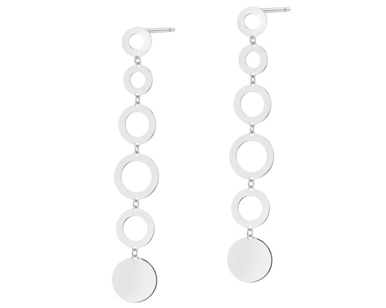 Rhodium Plated Silver Dangling Earring