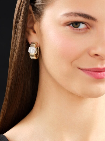 750  Earrings with Diamonds - 0,70 ct - fineness 750