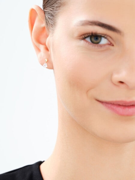 9 K Yellow Gold Earrings with Cubic Zirconia