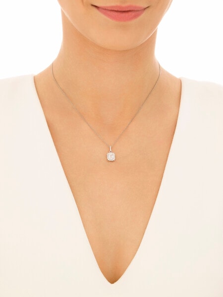 Srebrne kolczyki i zawieszka z cyrkoniami - komplet