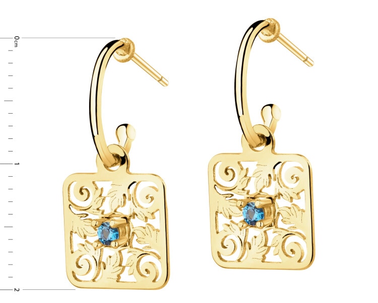 Złote kolczyki z cyrkoniami