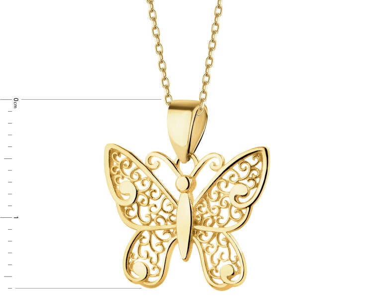Zlatý přívěsek - motýl