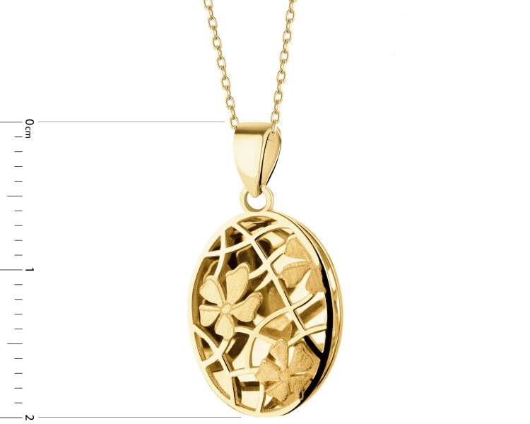 Zlatý přívěsek - květy