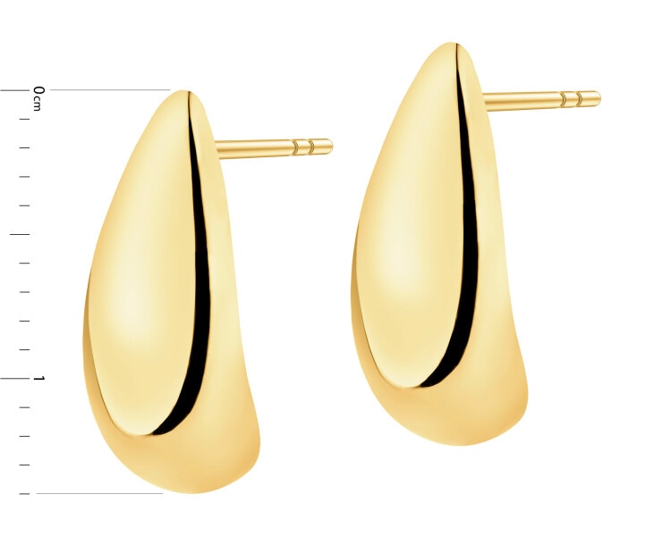 Złote kolczyki - łezki