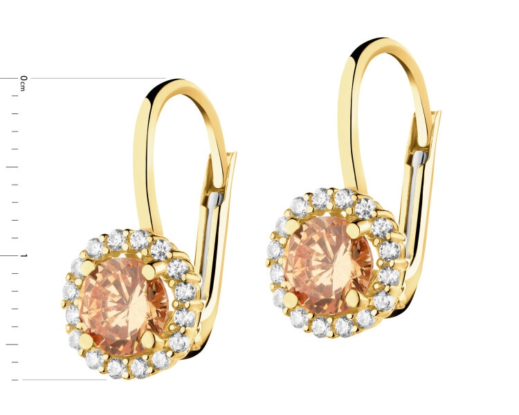 Zlaté náušnice se zirkony